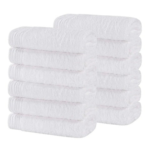 Rayon from Bamboo Eco-Friendly Solid Face Towel Washcloth Set of 12