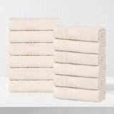 Eco-Friendly Ring-Spun Cotton 12-Piece Face Towel/Washcloth Set