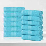 Eco-Friendly Ring-Spun Cotton 12-Piece Face Towel/Washcloth Set