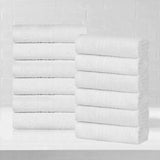 Eco-Friendly Ring-Spun Cotton 12-Piece Face Towel/Washcloth Set