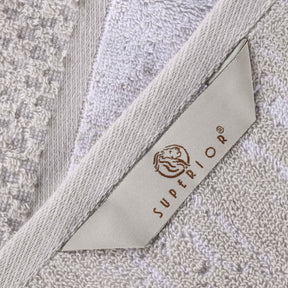 Lodie Cotton Jacquard Solid and Two-Toned 12 Piece Assorted Towel Set
