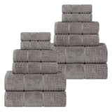 Zero Twist Cotton Waffle Towel Set 12-Piece - Napa