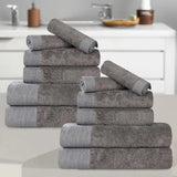 Rayon from Bamboo Eco-Friendly Fluffy Soft Solid 12 Piece Towel Set