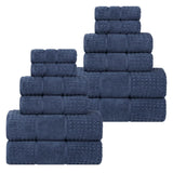 Zero Twist Cotton Waffle Towel Set 12-Piece - Napa
