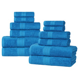 Eco-Friendly Ring-Spun Cotton 12-Piece Towel Set