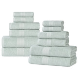 Eco-Friendly Ring-Spun Cotton 12-Piece Towel Set