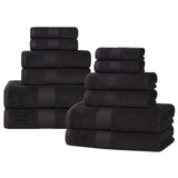 Eco-Friendly Ring-Spun Cotton 12-Piece Towel Set