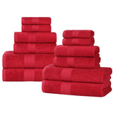 Eco-Friendly Ring-Spun Cotton 12-Piece Towel Set
