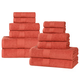 Eco-Friendly Ring-Spun Cotton 12-Piece Towel Set