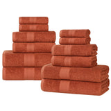 Eco-Friendly Ring-Spun Cotton 12-Piece Towel Set