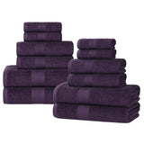 Eco-Friendly Ring-Spun Cotton 12-Piece Towel Set