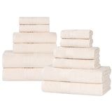 Eco-Friendly Ring-Spun Cotton 12-Piece Towel Set