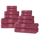 Eco-Friendly Ring-Spun Cotton 12-Piece Towel Set