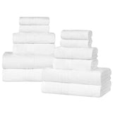 Eco-Friendly Ring-Spun Cotton 12-Piece Towel Set