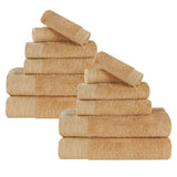 Rayon from Bamboo Eco-Friendly Fluffy Soft Solid 12 Piece Towel Set