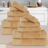 Rayon from Bamboo Eco-Friendly Fluffy Soft Solid 12 Piece Towel Set