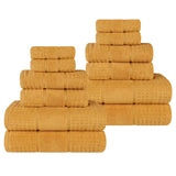 Zero Twist Cotton Waffle Towel Set 12-Piece - Napa