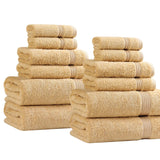 12-Piece Egyptian Cotton Plush Bath Towel Set – Heritage