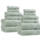 12-Piece Egyptian Cotton Plush Bath Towel Set – Heritage