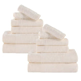 Rayon from Bamboo Eco-Friendly Fluffy Soft Solid 12 Piece Towel Set