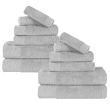 Rayon from Bamboo Eco-Friendly Fluffy Soft Solid 12 Piece Towel Set