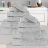 Rayon from Bamboo Eco-Friendly Fluffy Soft Solid 12 Piece Towel Set