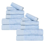 Rayon from Bamboo Eco-Friendly Fluffy Soft Solid 12 Piece Towel Set