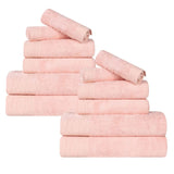 Rayon from Bamboo Eco-Friendly Fluffy Soft Solid 12 Piece Towel Set
