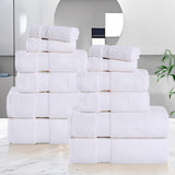 Zero Twist Cotton Ultra-Soft Absorbent Assorted 12 Piece Towel Set