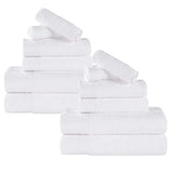 Rayon from Bamboo Eco-Friendly Fluffy Soft Solid 12 Piece Towel Set
