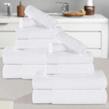 Rayon from Bamboo Eco-Friendly Fluffy Soft Solid 12 Piece Towel Set