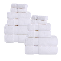 Zero Twist Cotton Ultra-Soft Absorbent Assorted 12 Piece Towel Set