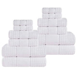 Zero Twist Cotton Waffle Towel Set 12-Piece - Napa