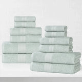 Eco-Friendly Ring-Spun Cotton 12-Piece Towel Set