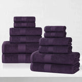 Eco-Friendly Ring-Spun Cotton 12-Piece Towel Set