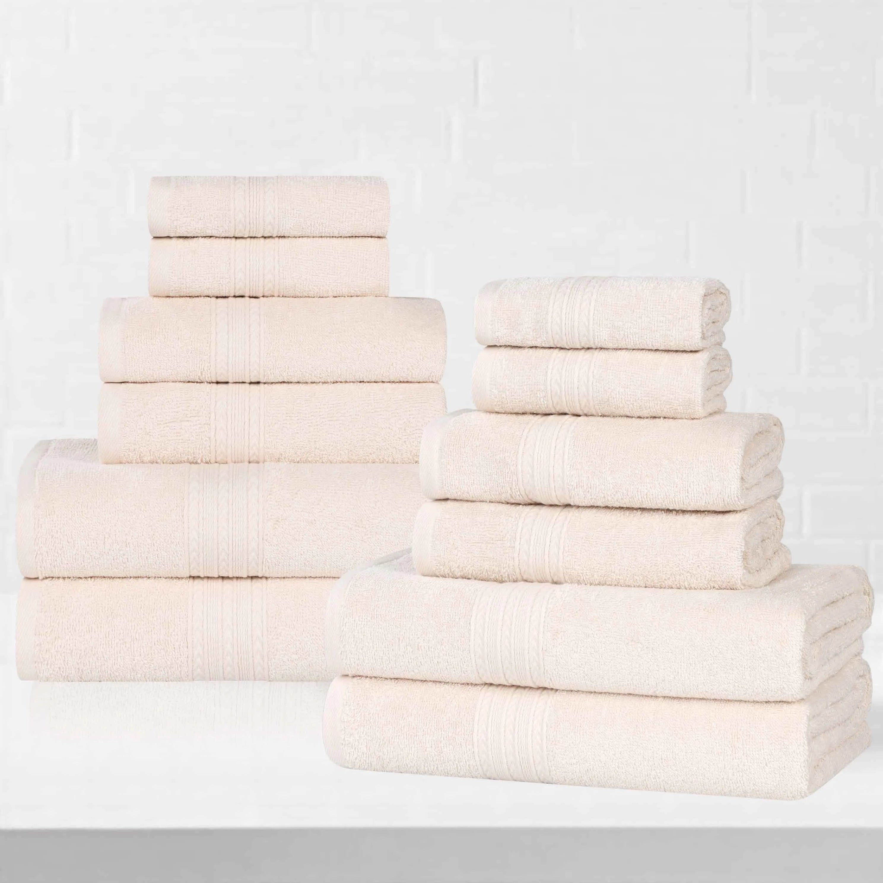 Eco-Friendly Ring Spun Cotton Towel Set Collection