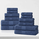 Eco-Friendly Ring-Spun Cotton 12-Piece Towel Set