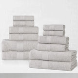 Eco-Friendly Ring-Spun Cotton 12-Piece Towel Set