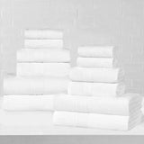 Eco-Friendly Ring-Spun Cotton 12-Piece Towel Set