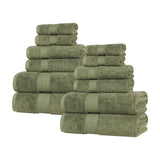 Oregon Organic Cotton Medium Weight Solid 12-Piece Towel Set