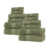 Oregon Organic Cotton Medium Weight Solid 12-Piece Towel Set