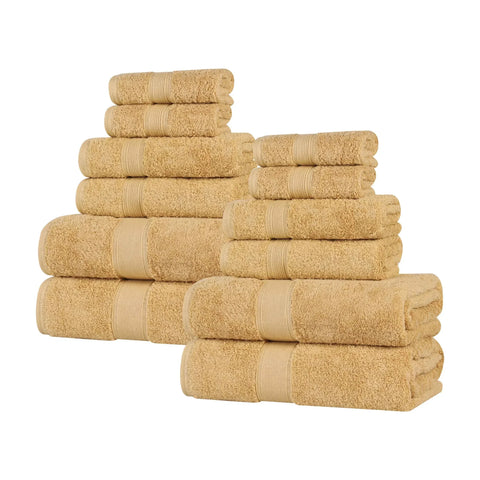 Oregon Organic Cotton Medium Weight Solid 12-Piece Towel Set