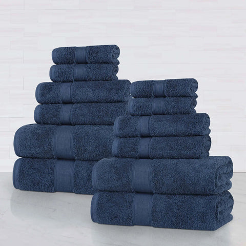 Oregon Organic Cotton Medium Weight Solid 12-Piece Towel Set