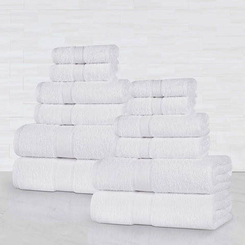 Oregon Organic Cotton Medium Weight Solid 12-Piece Towel Set