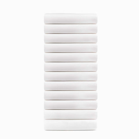 Cotton Blend Percale Hotel Quality Fitted Bed Sheets, Set of 3, 6, 12