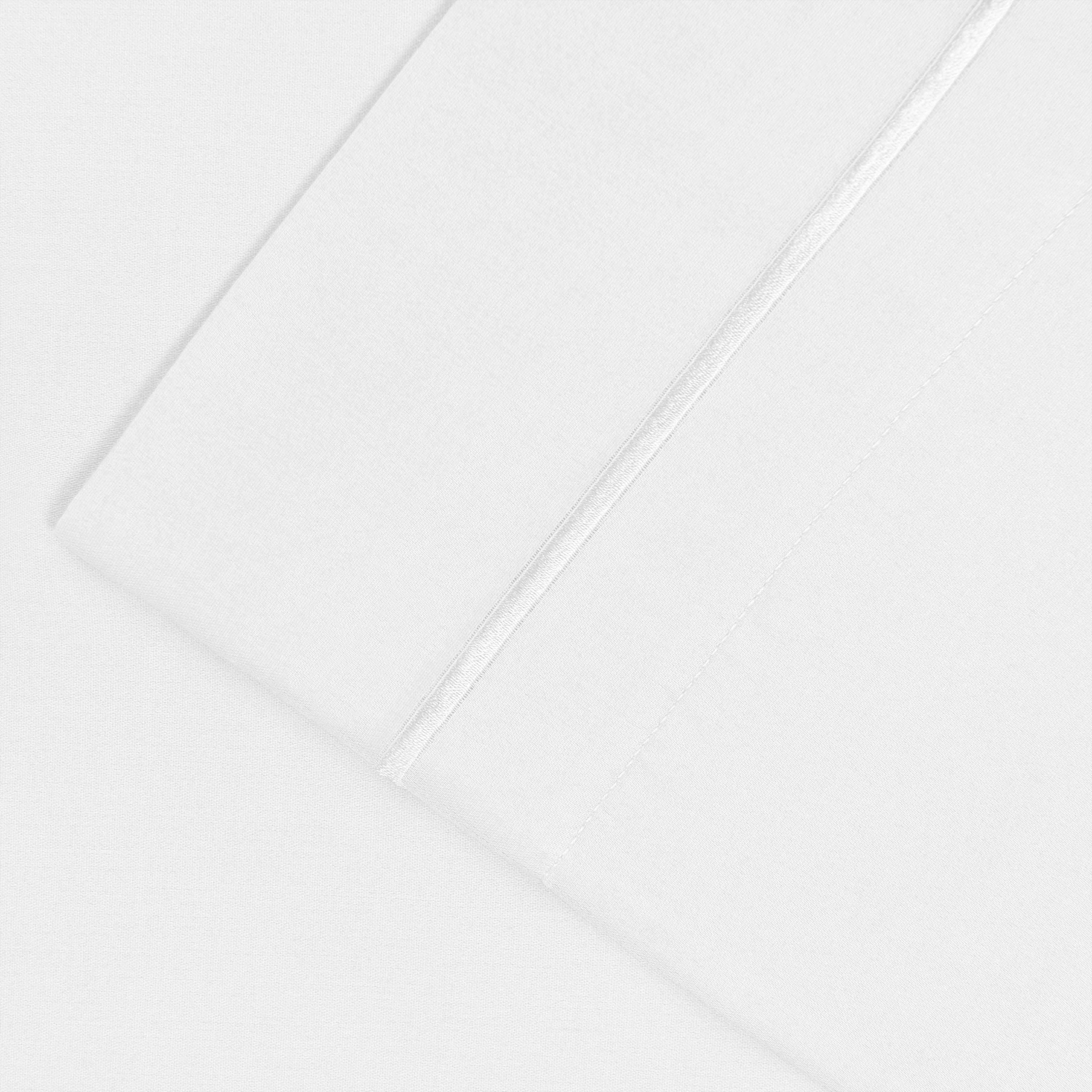 1500 Thread Count Ultra Soft Cotton Marrow Stitch Solid Pillowcase Set