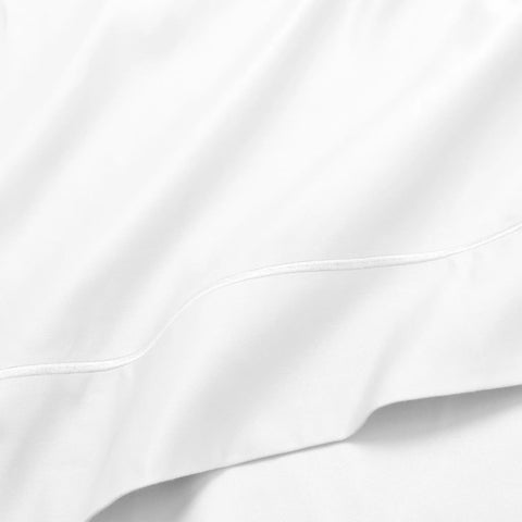 Egyptian Cotton 1500 Thread Count Pillowcases - Set of 2 - Embroidered Marrow Stitch Hem