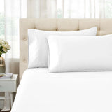 Egyptian Cotton 1500 Thread Count Pillowcases - Set of 2 - Embroidered Marrow Stitch Hem