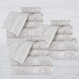 Rayon from Bamboo Cotton Blend Luxury Assorted 18 Piece Towel Set