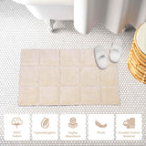 Cotton Checkers Geometric Non-Skid Washable 2 Piece Bath Rug Set